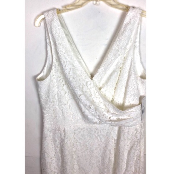 Donna Morgan Lark Ivory Lace Maxi Dress Sleeveless - Picture 4 of 8